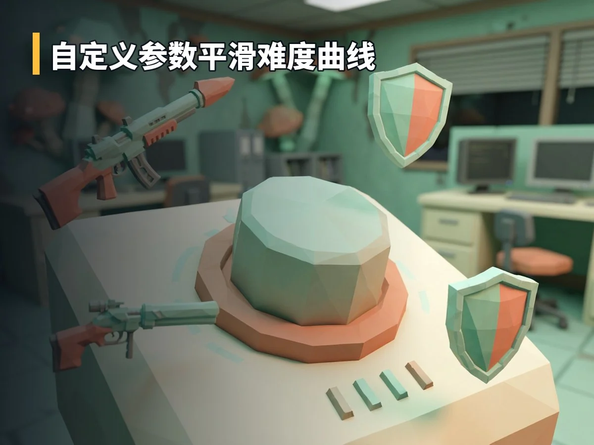 自定义参数平滑难度曲线