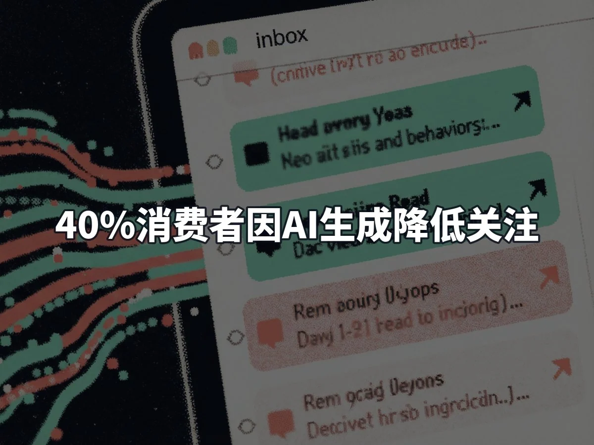 40%消费者因AI生成降低关注