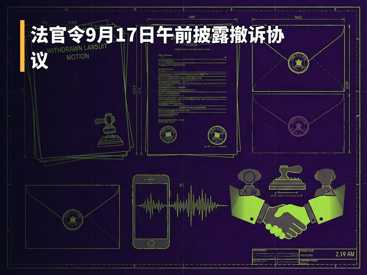 法官令9月17日午前披露撤诉协议
