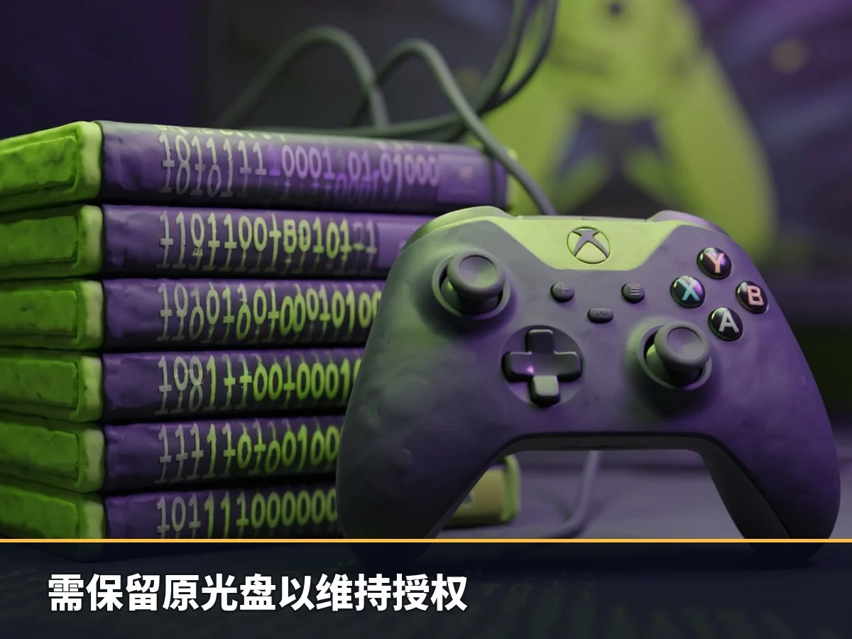 需保留原光盘以维持授权