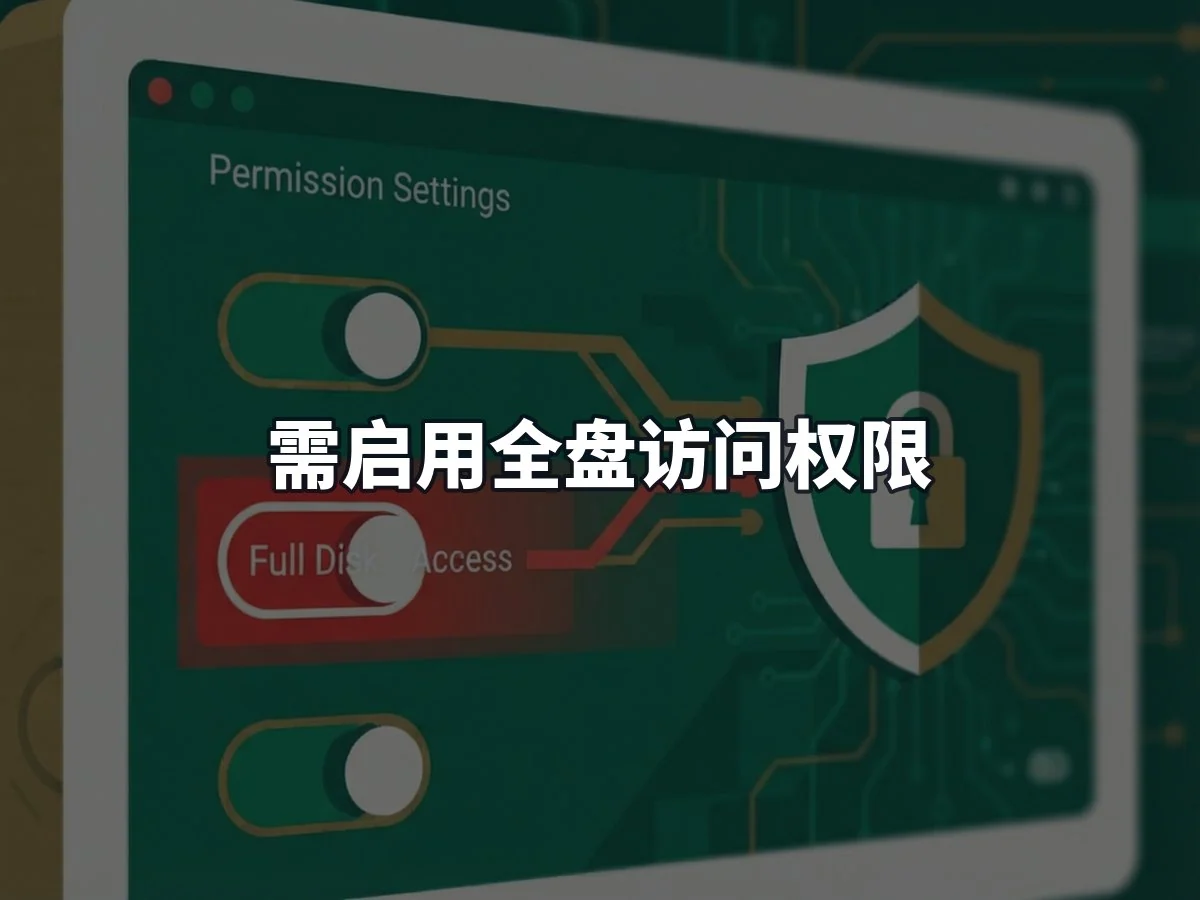 需启用全盘访问权限