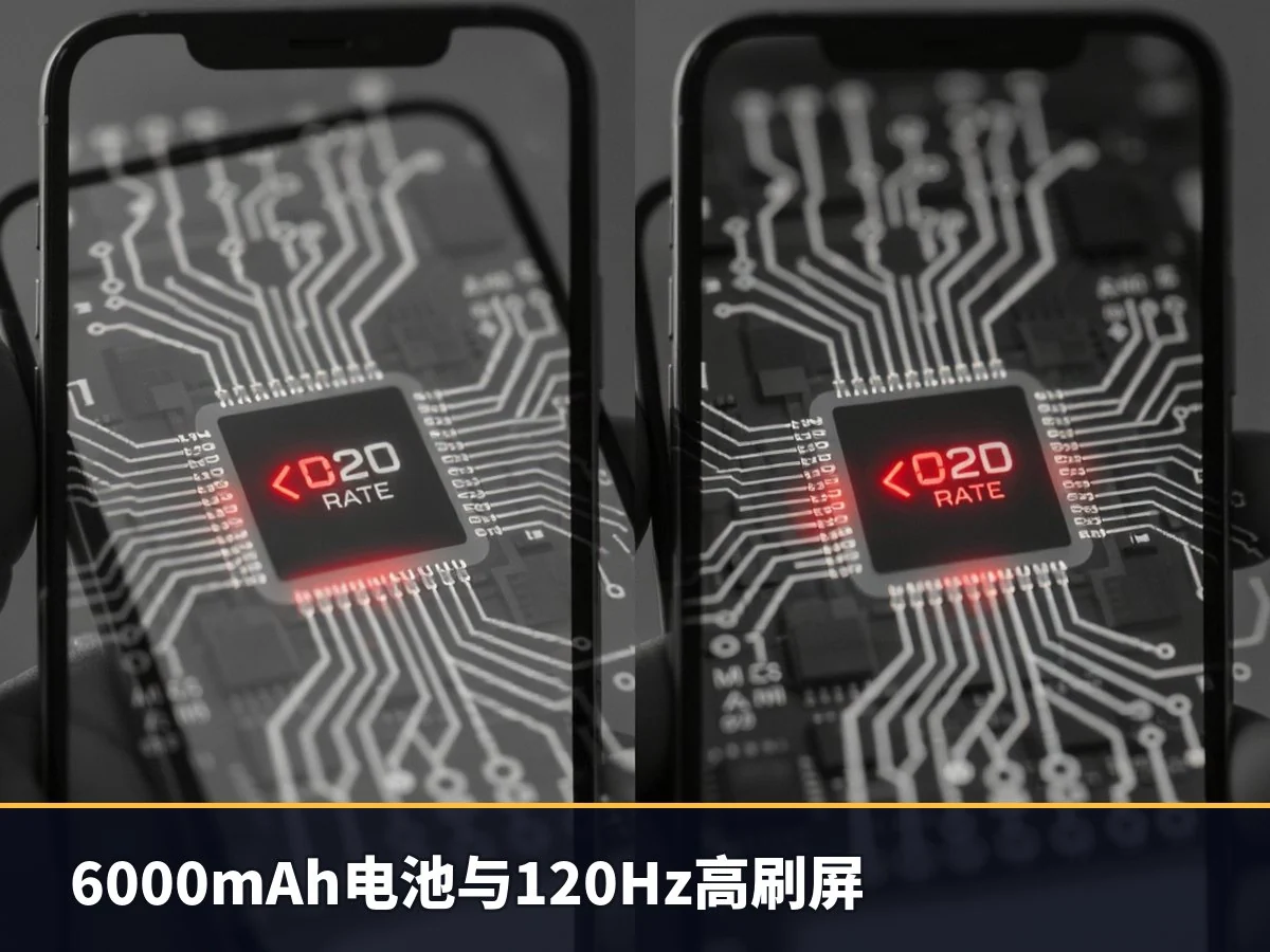 6000mAh电池与120Hz高刷屏