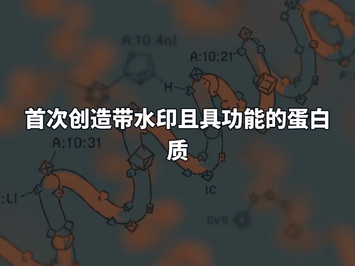 首次创造带水印且具功能的蛋白质