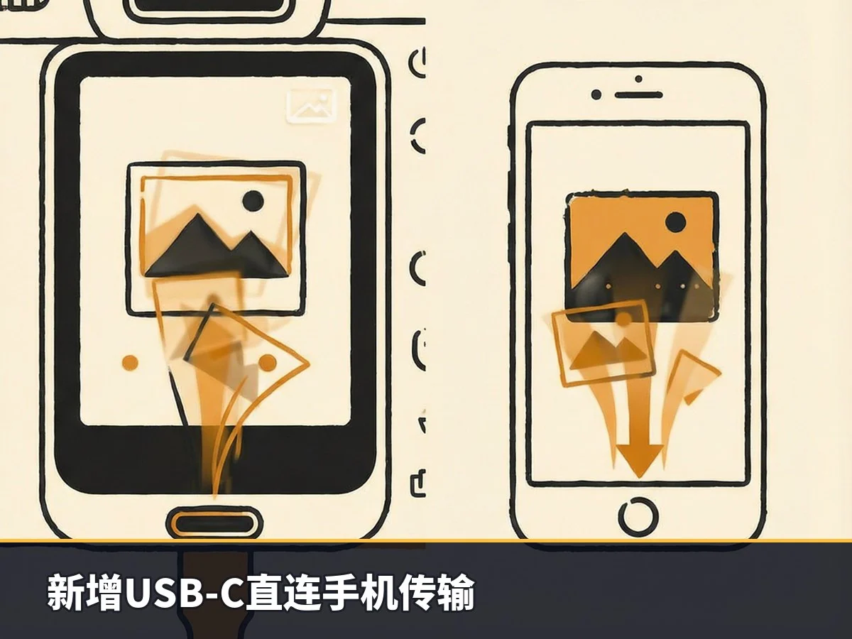 新增USB-C直连手机传输
