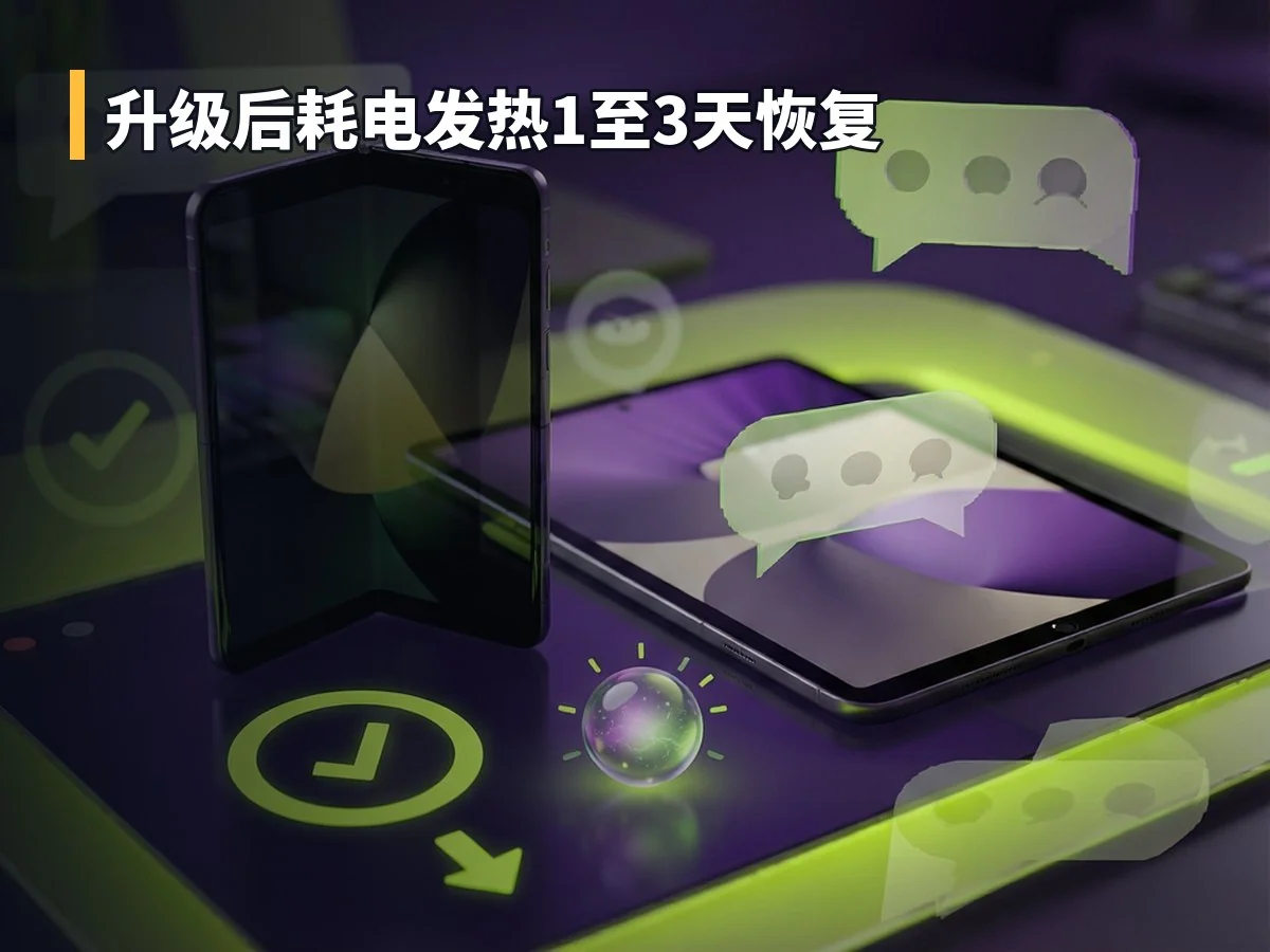 升级后耗电发热1至3天恢复