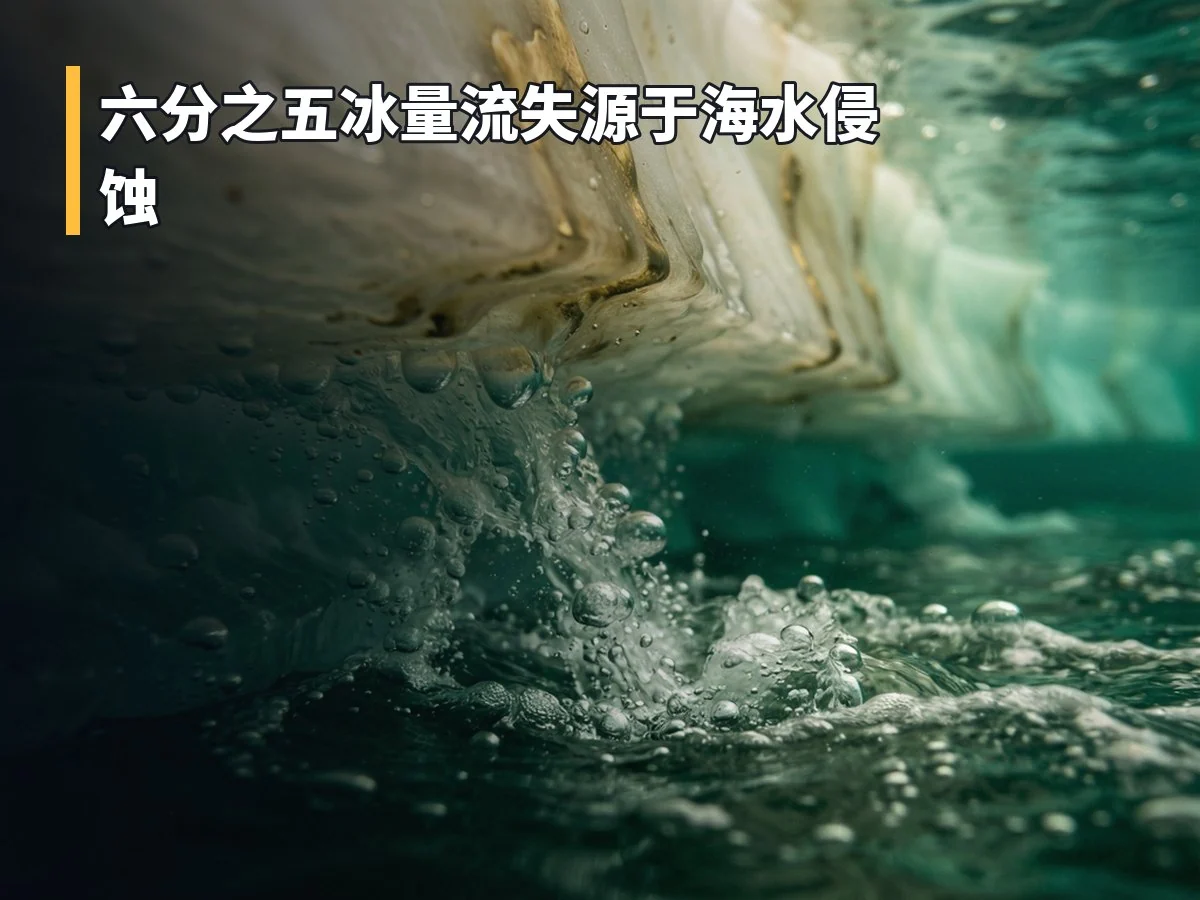 六分之五冰量流失源于海水侵蚀