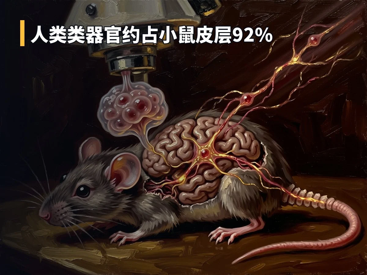 人类类器官约占小鼠皮层92%