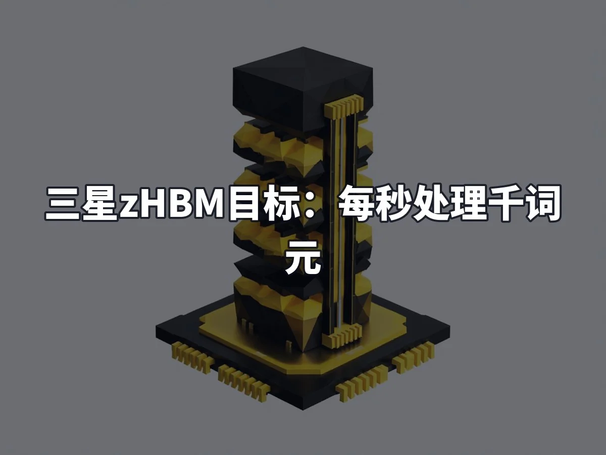 三星zHBM目标：每秒处理千词元