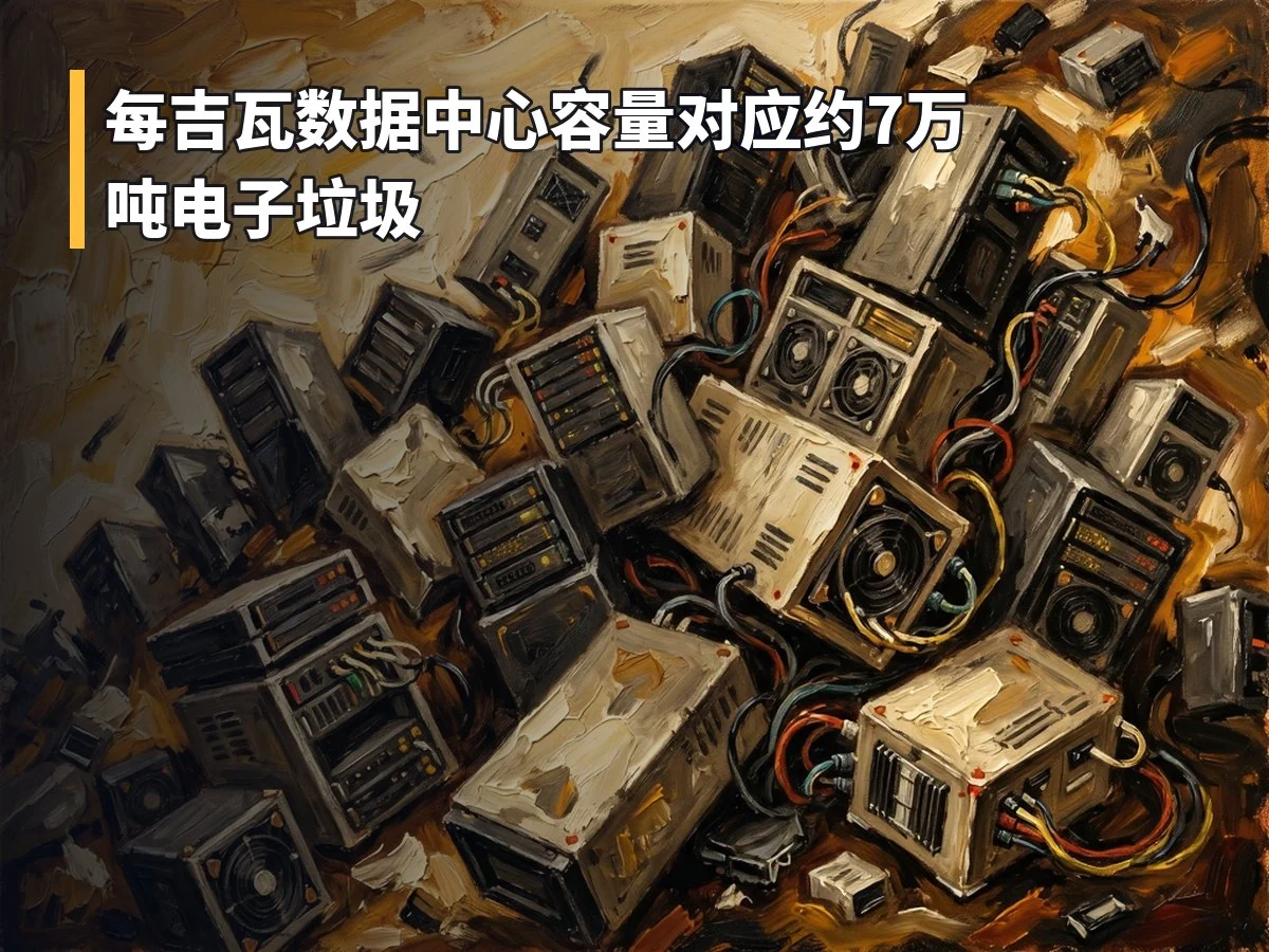 每吉瓦数据中心容量对应约7万吨电子垃圾