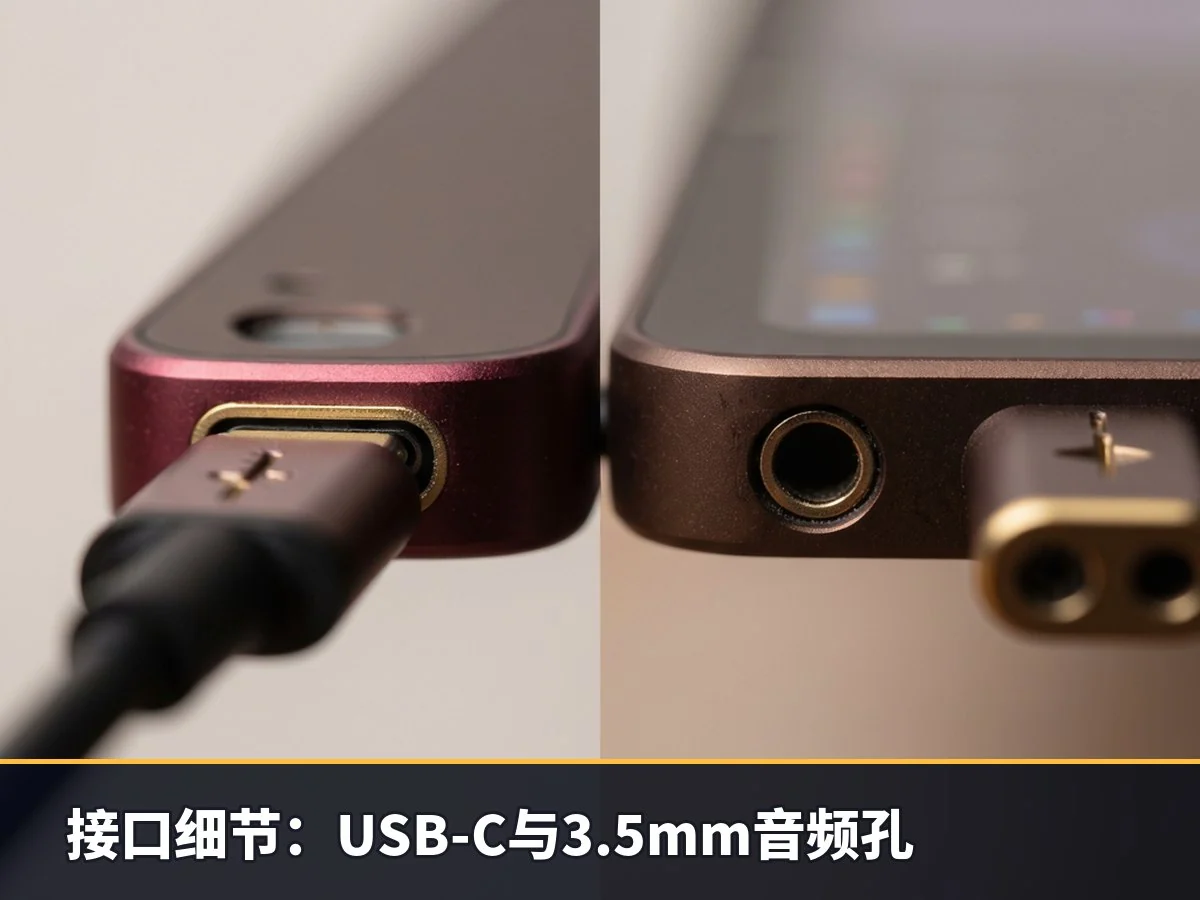 接口细节:USB-C与3.5mm音频孔