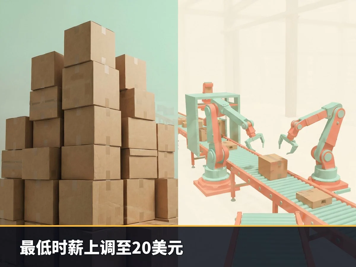最低时薪上调至20美元