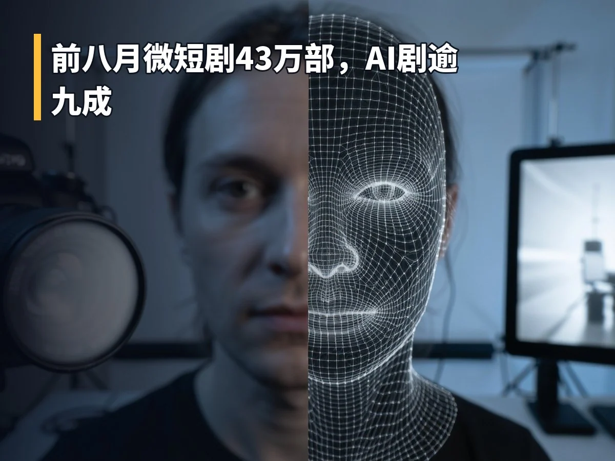前八月微短剧43万部，AI剧逾九成