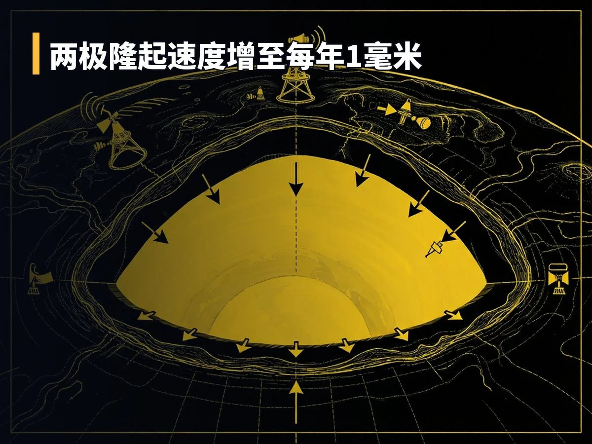 两极隆起速度增至每年1毫米