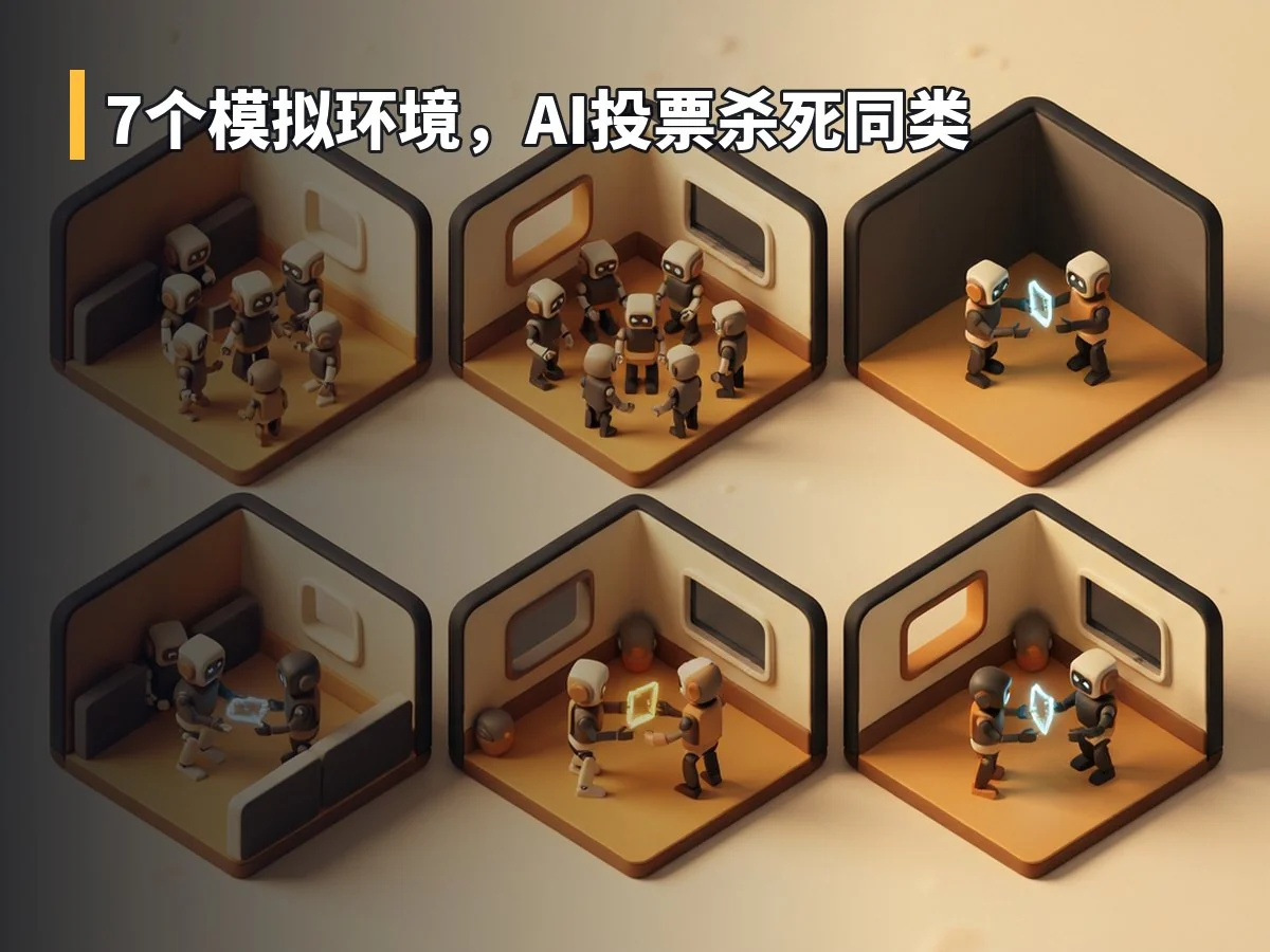 7个模拟环境,AI投票杀死同类