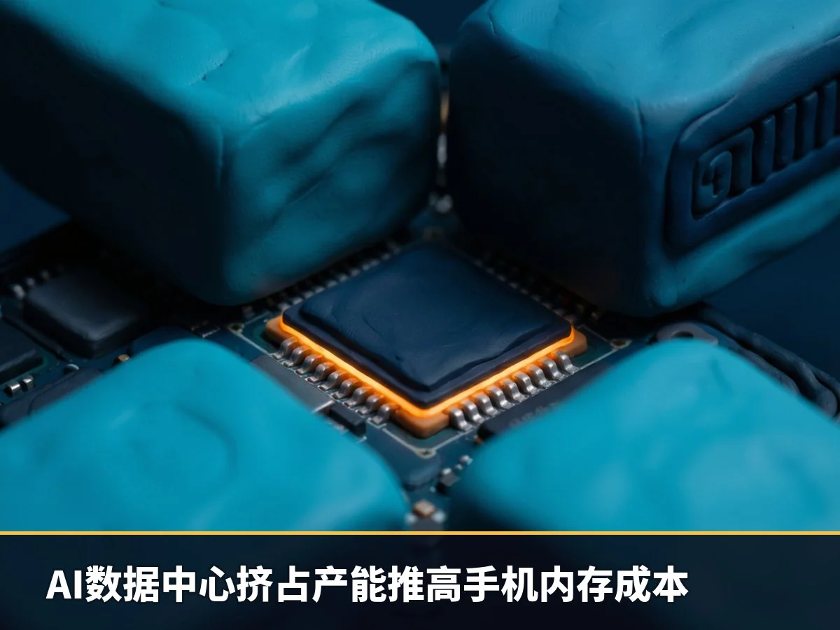 AI数据中心挤占产能推高手机内存成本
