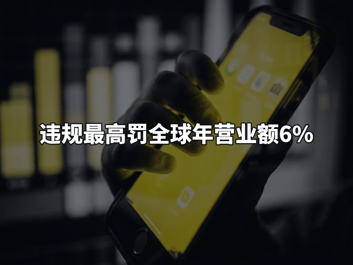 违规最高罚全球年营业额6%