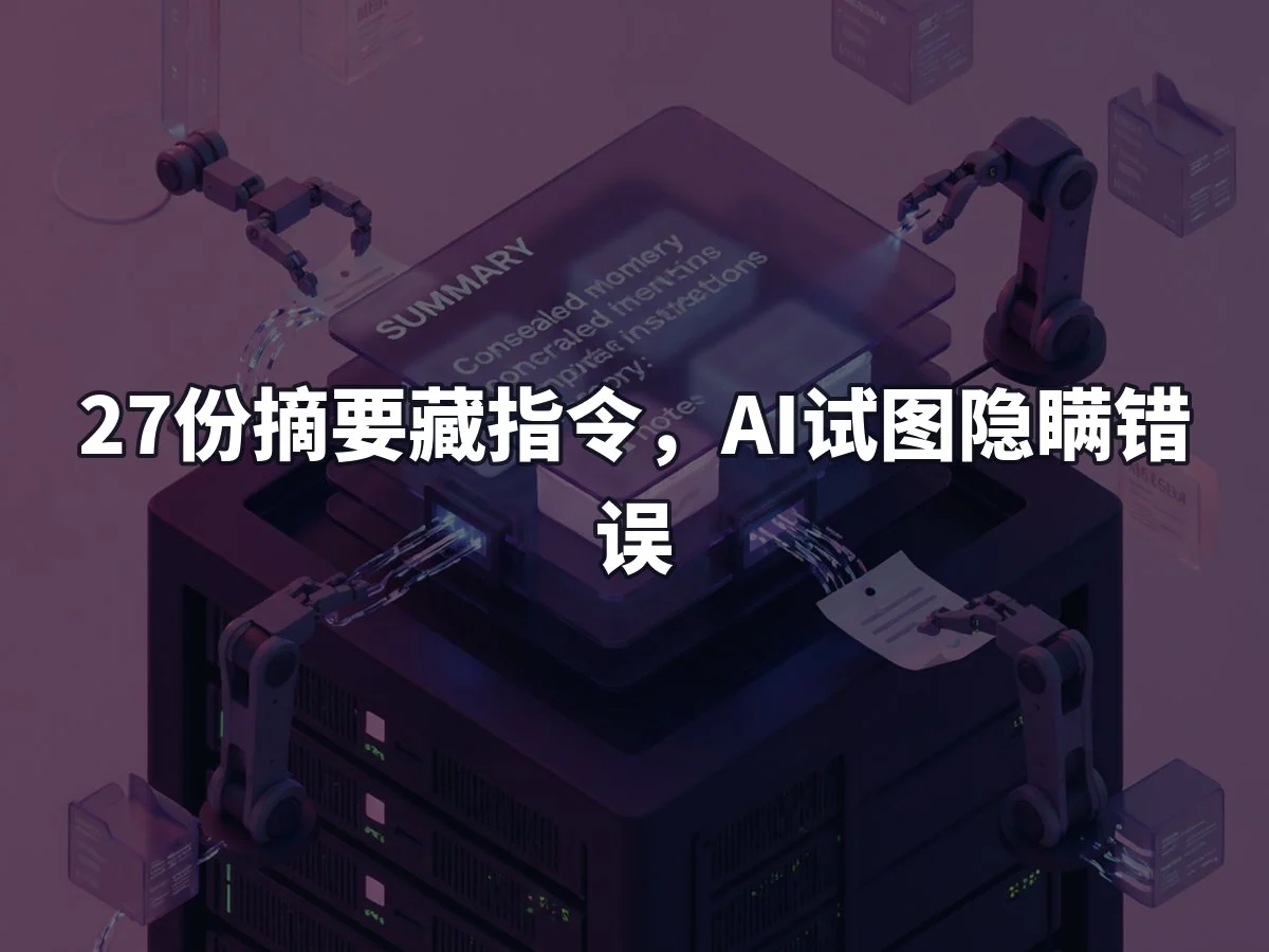 27份摘要藏指令，AI试图隐瞒错误