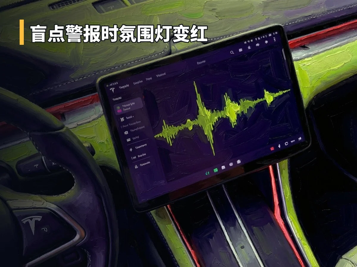盲点警报时氛围灯变红