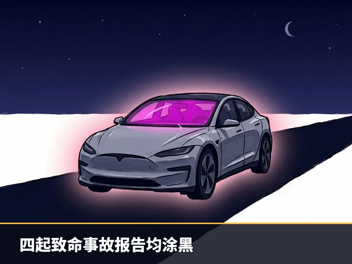 四起致命事故报告均涂黑