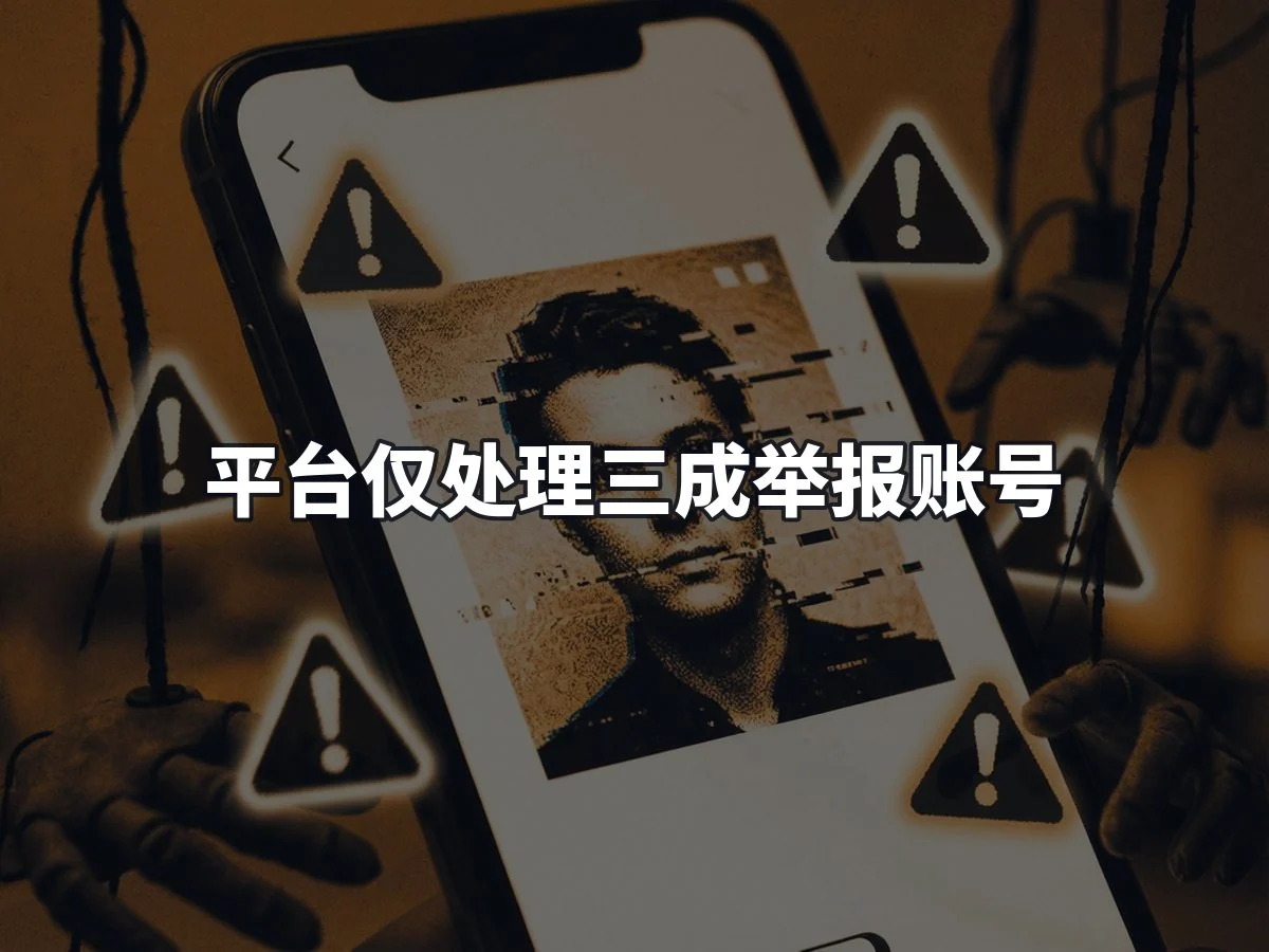 平台仅处理三成举报账号