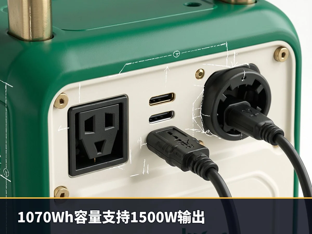 1070Wh容量支持1500W输出