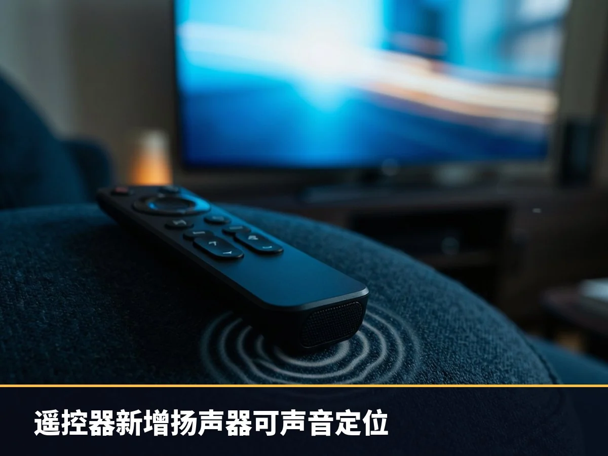遥控器新增扬声器可声音定位