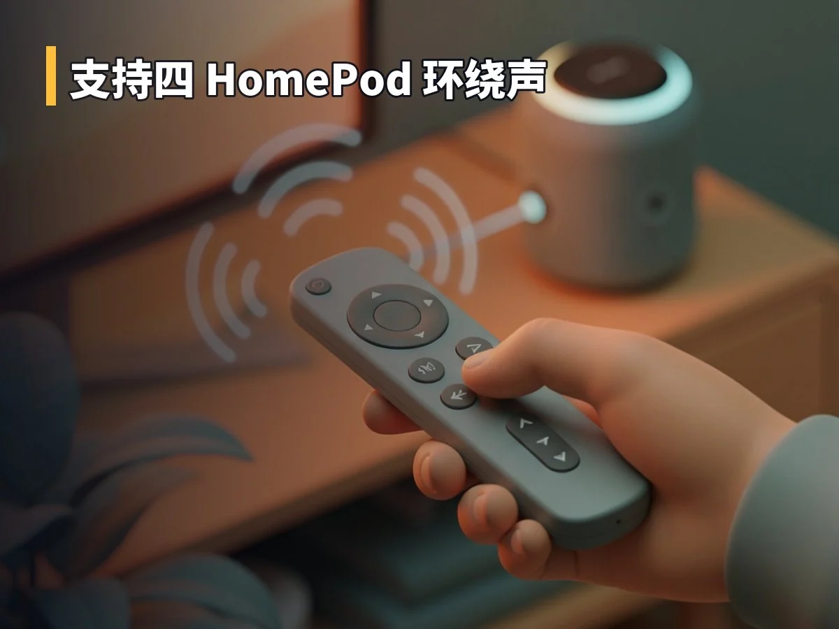 支持四 HomePod 环绕声