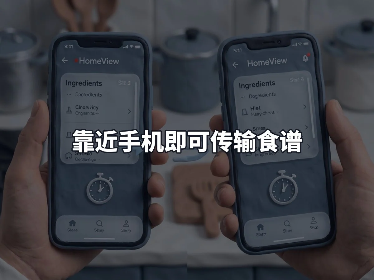 靠近手机即可传输食谱