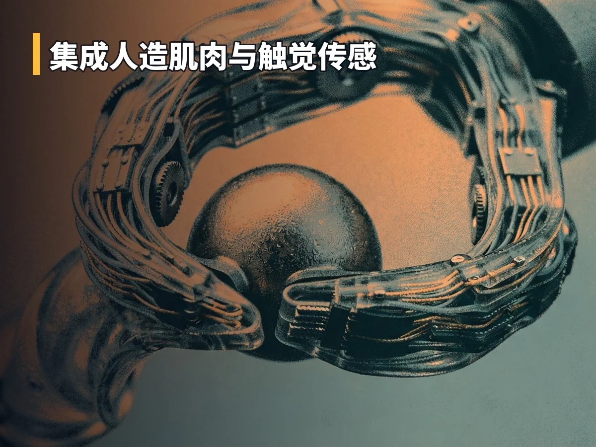 集成人造肌肉与触觉传感