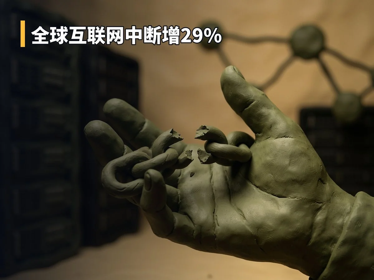 全球互联网中断增29%