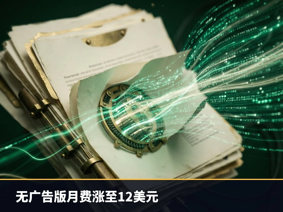 无广告版月费涨至12美元