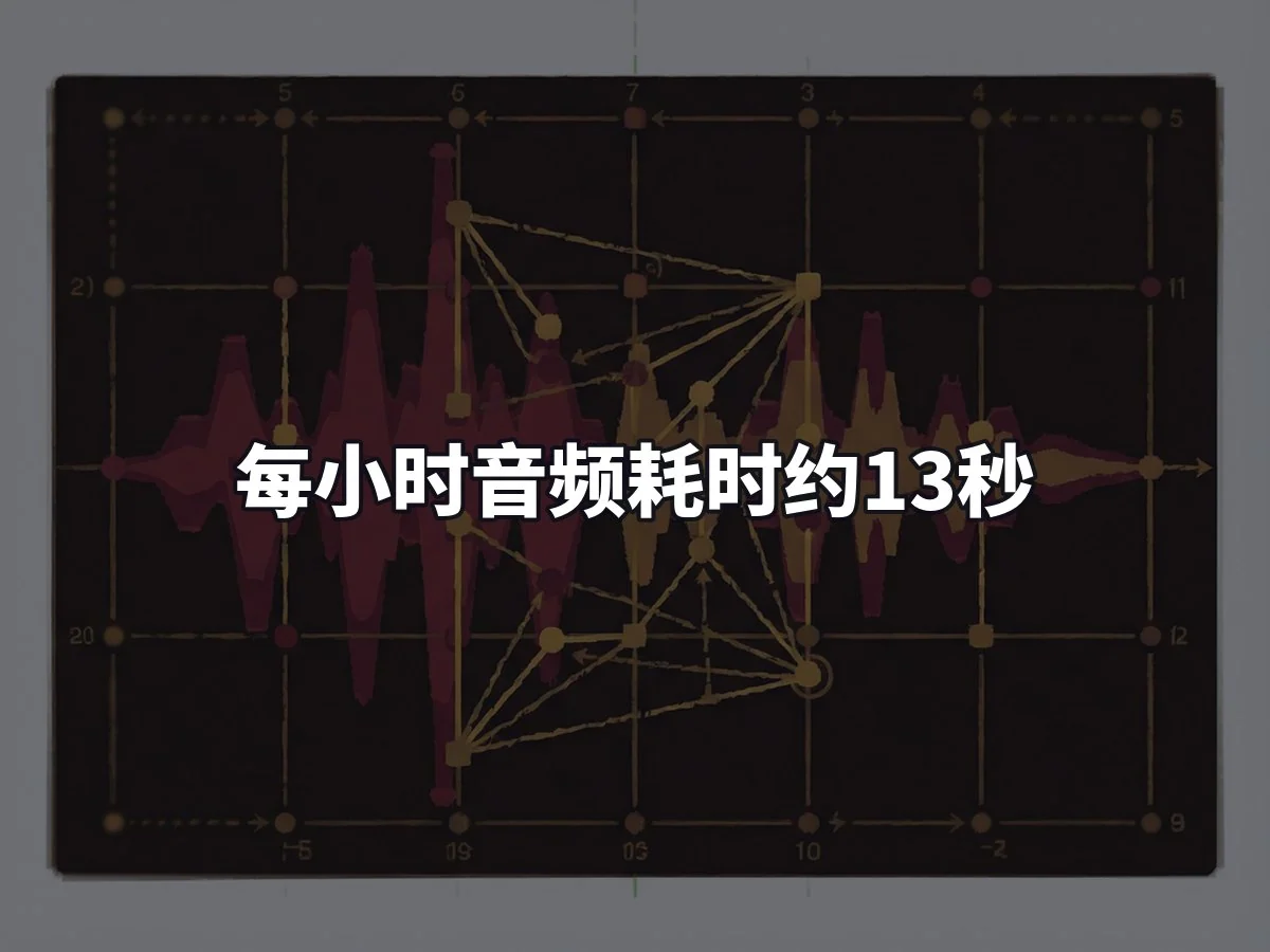 每小时音频耗时约13秒