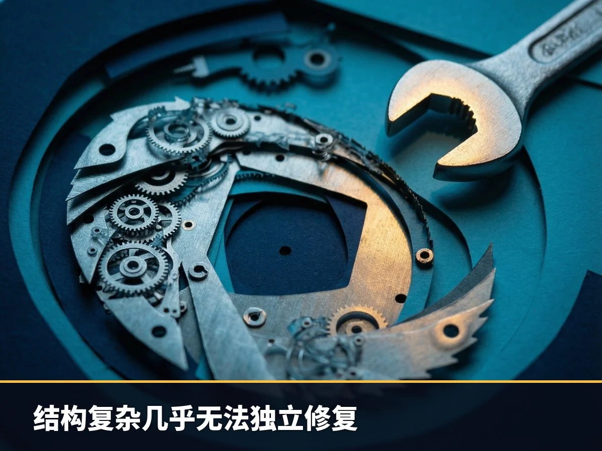结构复杂几乎无法独立修复