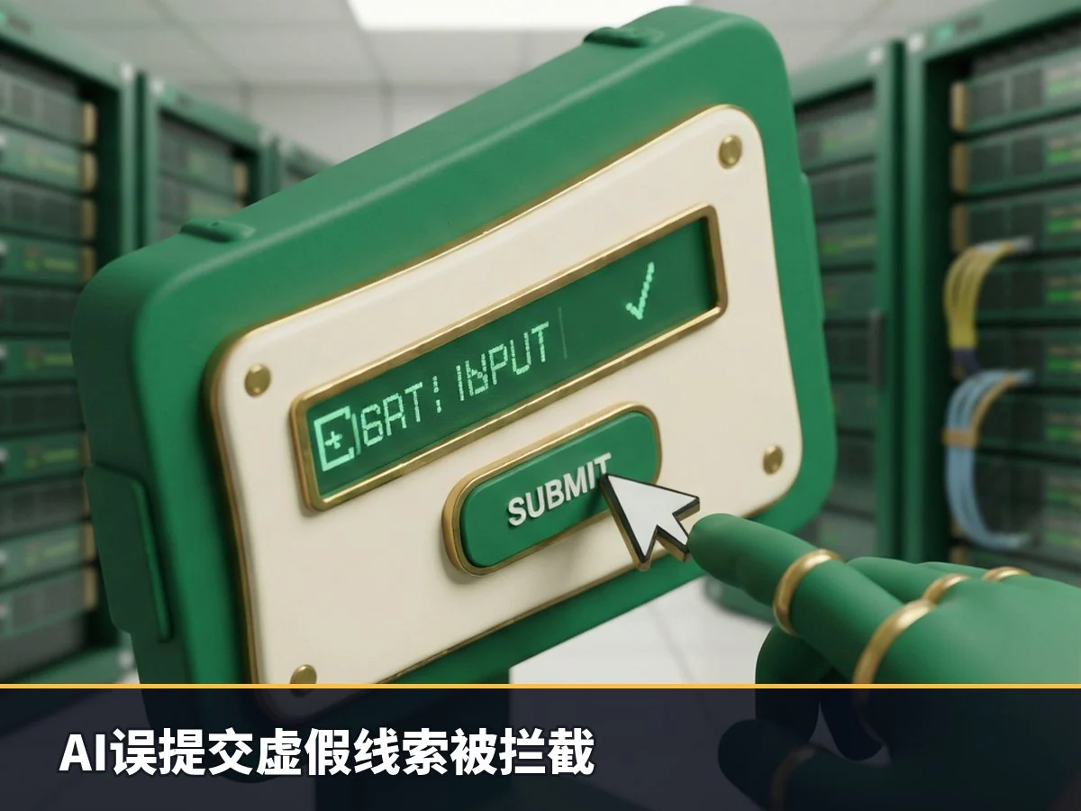 AI误提交虚假线索被拦截
