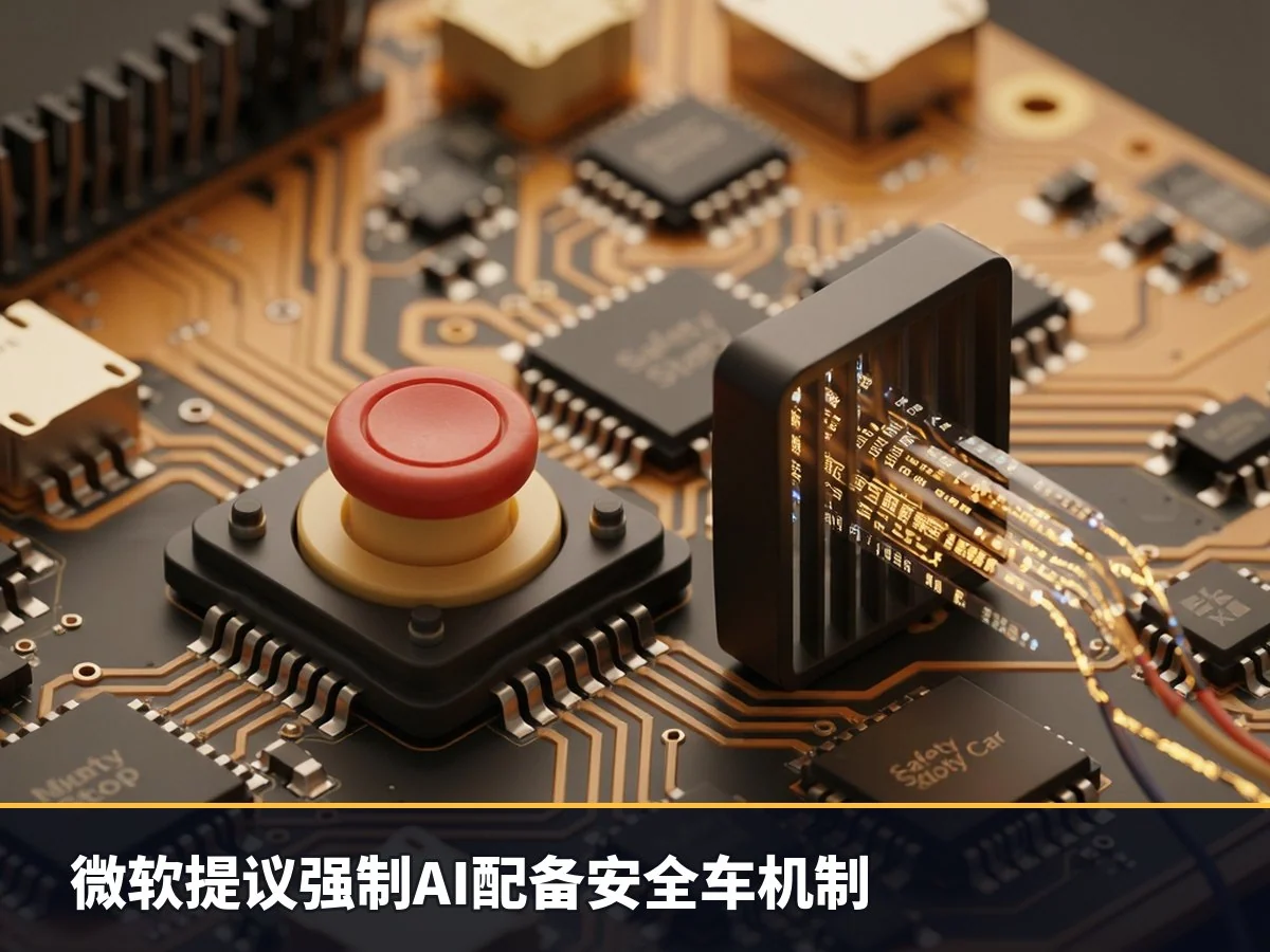 微软提议强制AI配备安全车机制