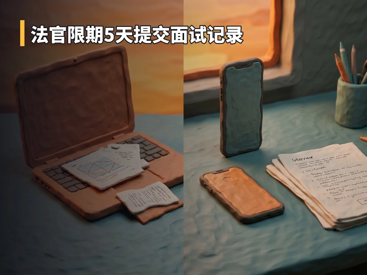 法官限期5天提交面试记录