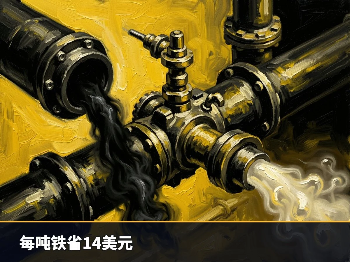 每吨铁省14美元