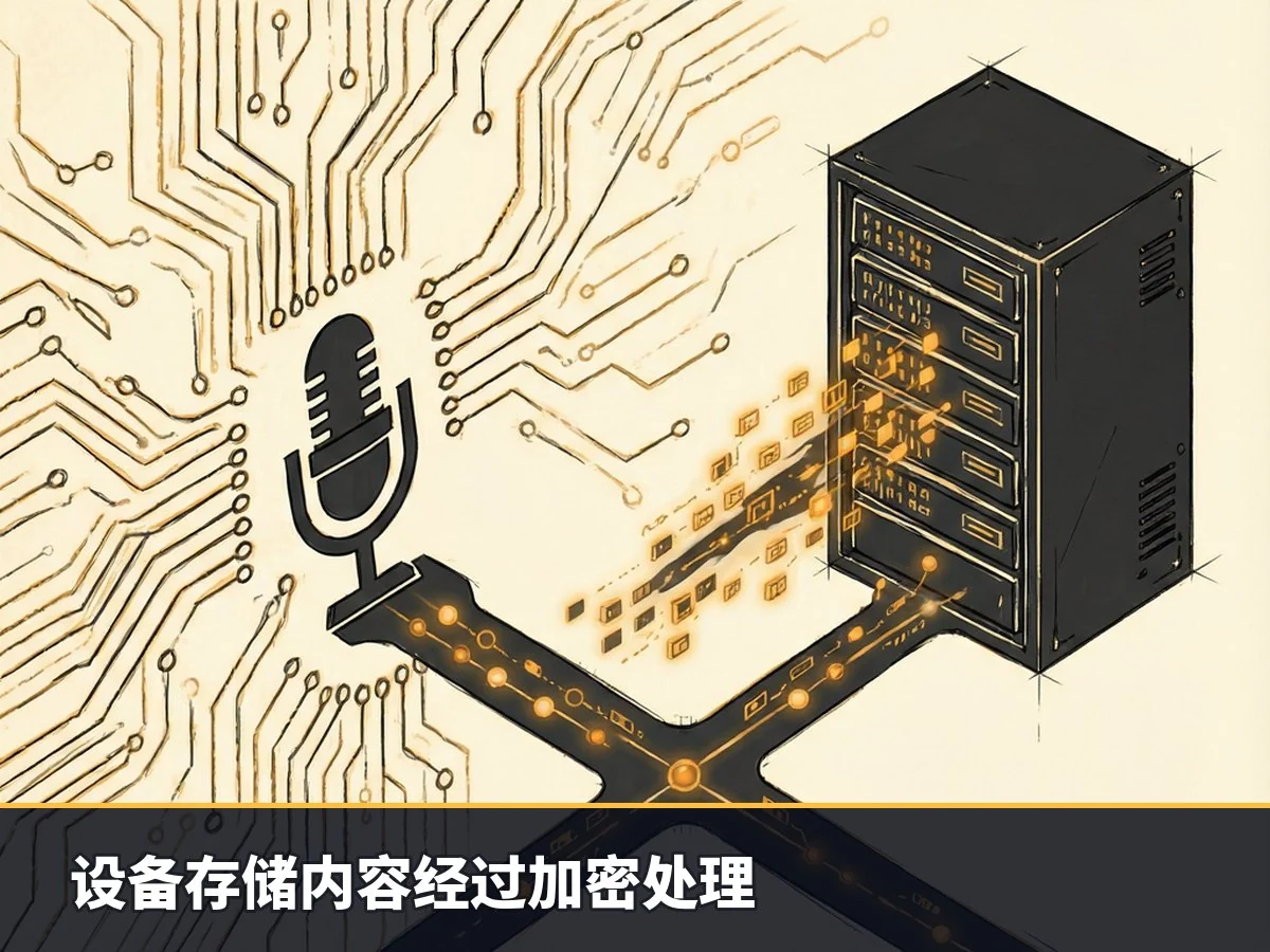 设备存储内容经过加密处理
