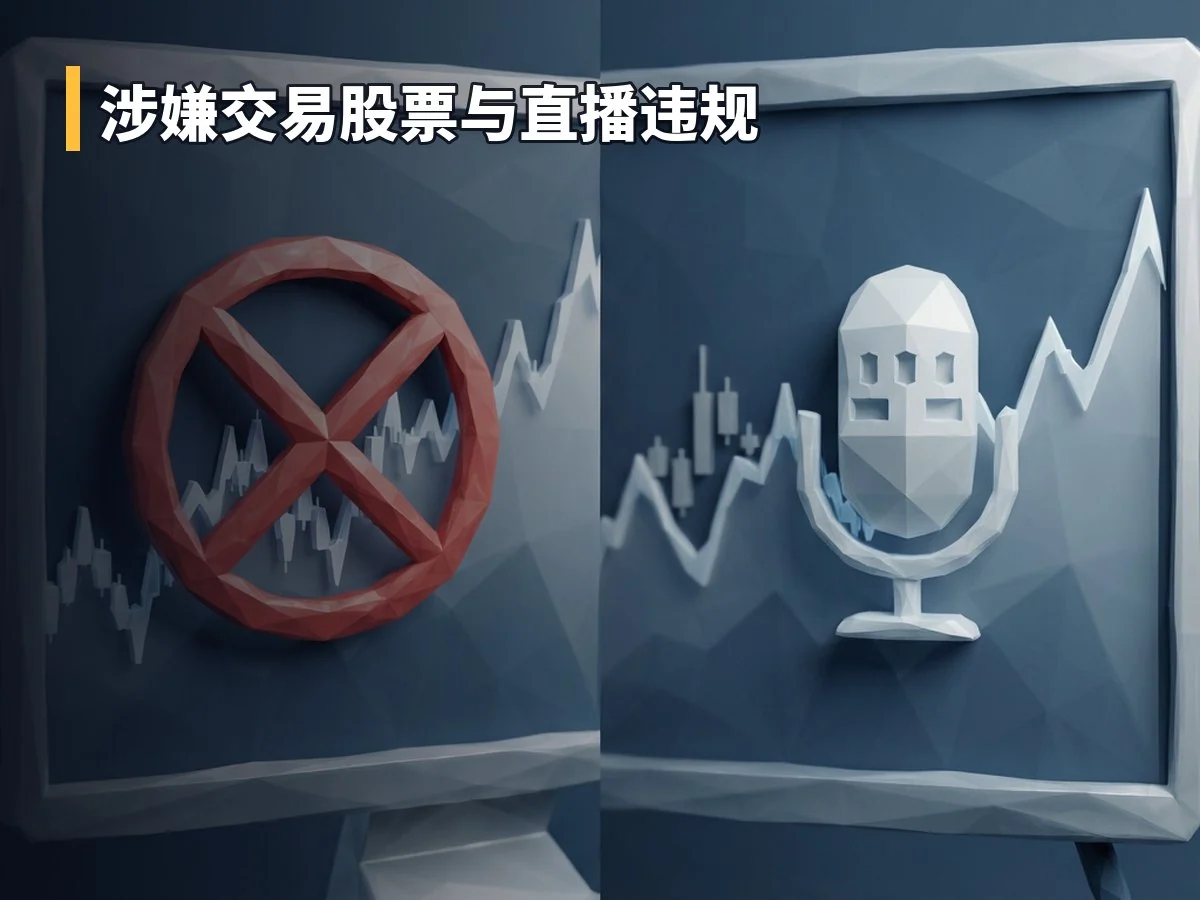 涉嫌交易股票与直播违规