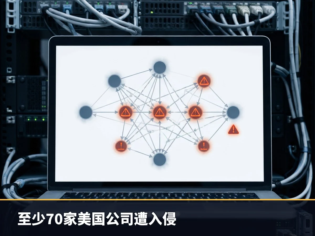 至少70家美国公司遭入侵
