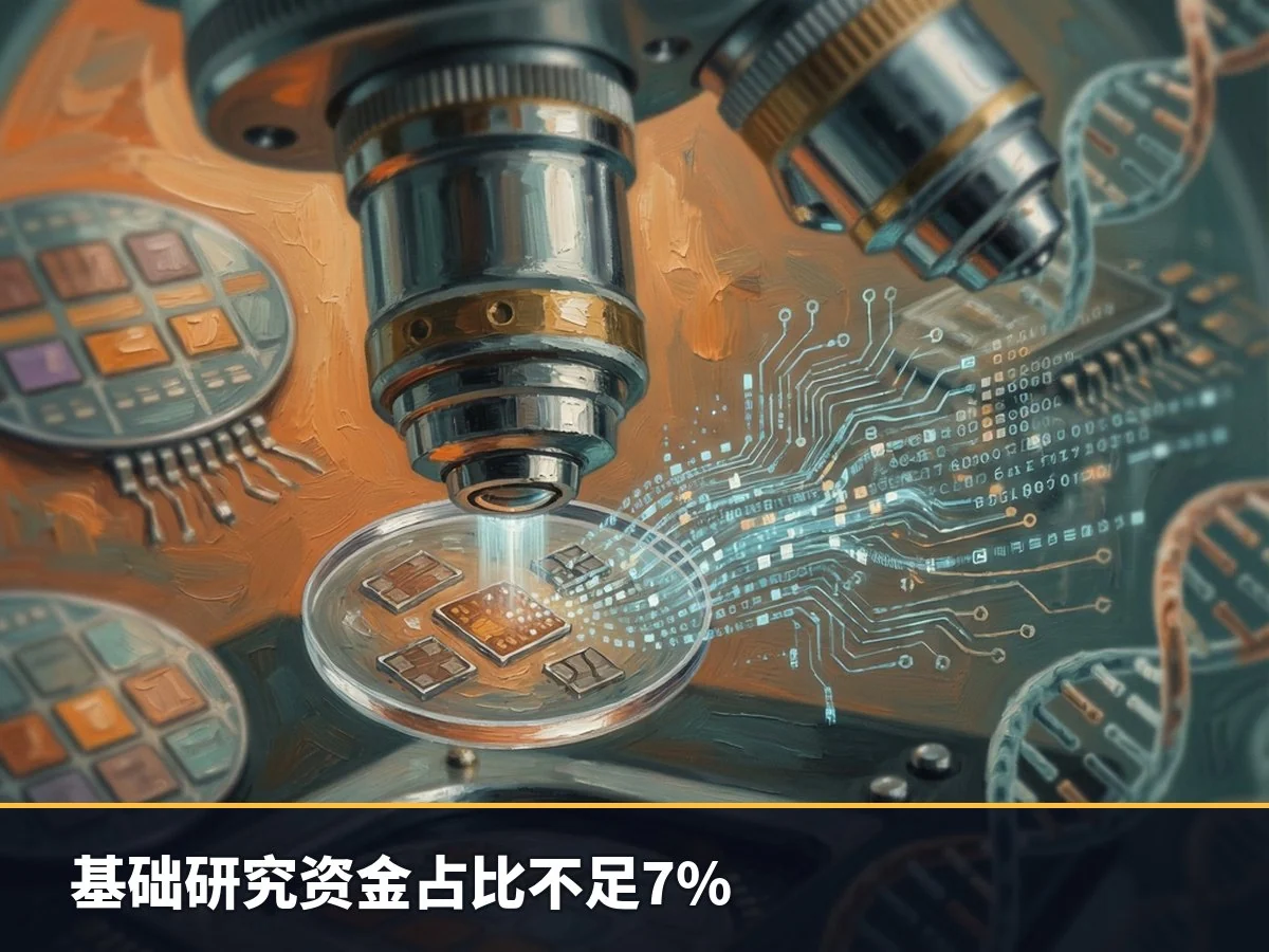 基础研究资金占比不足7%