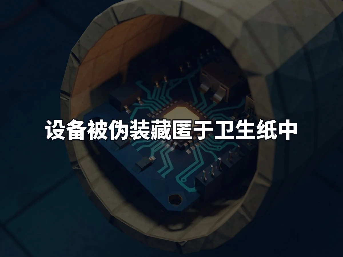 设备被伪装藏匿于卫生纸中
