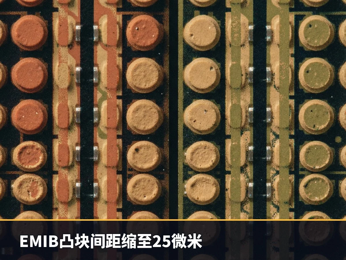EMIB凸块间距缩至25微米