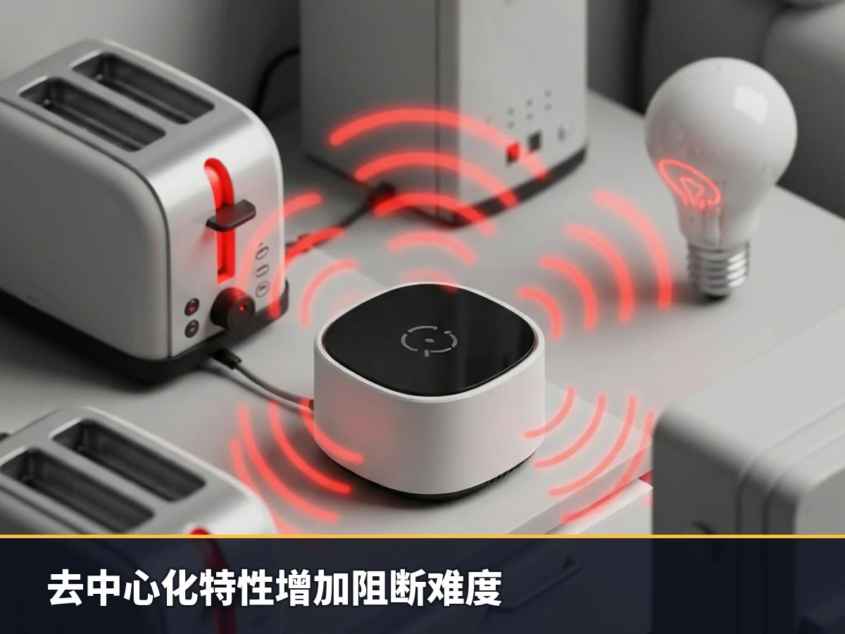 去中心化特性增加阻断难度