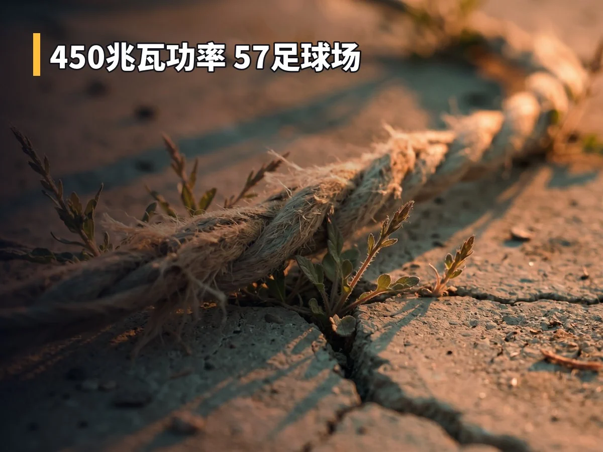 450兆瓦功率 57足球场