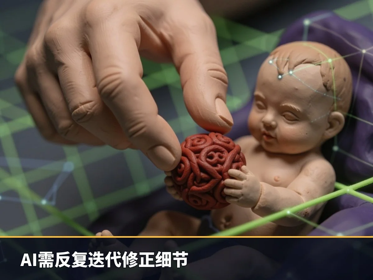 AI需反复迭代修正细节