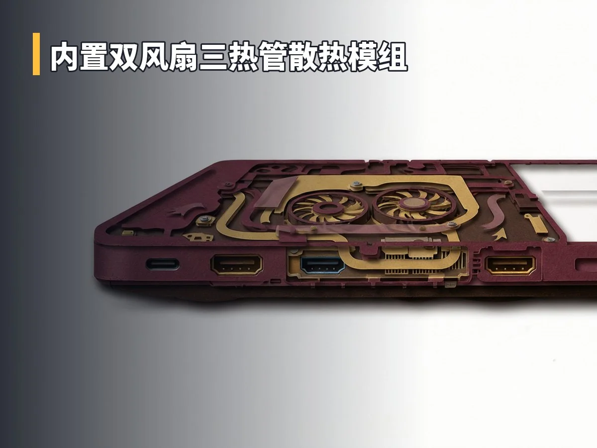 内置双风扇三热管散热模组