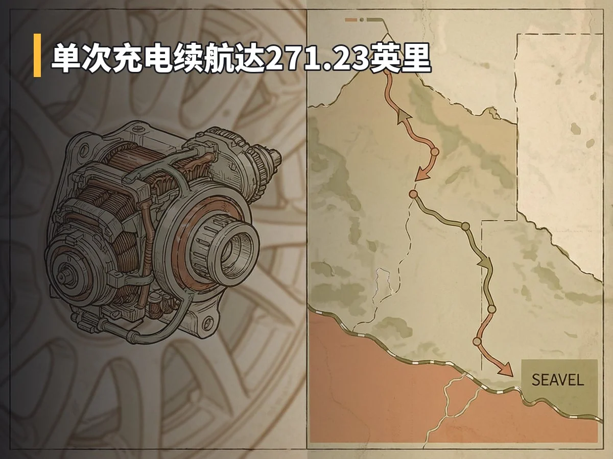 单次充电续航达271.23英里