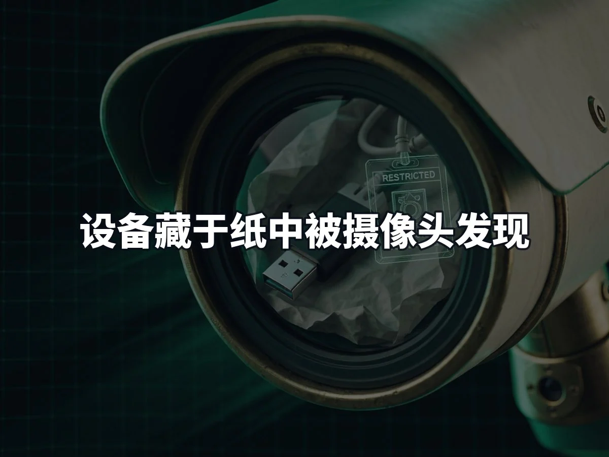 设备藏于纸中被摄像头发现