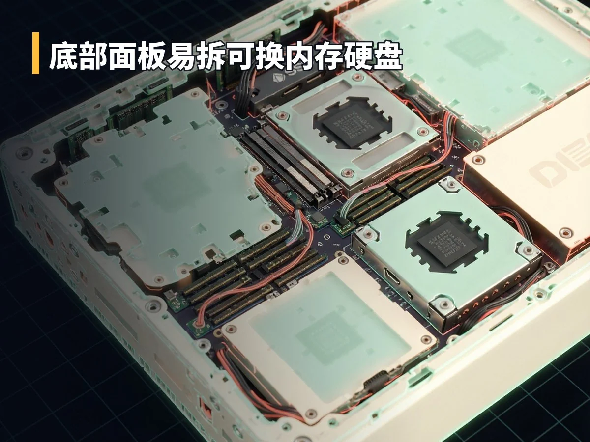 底部面板易拆可换内存硬盘